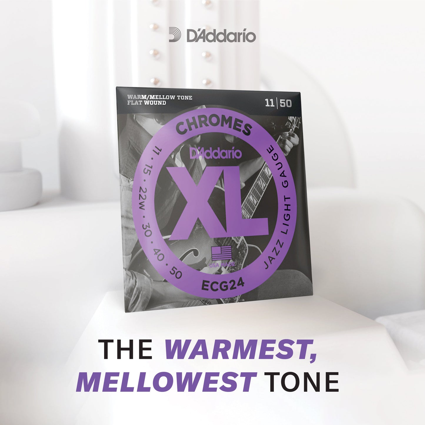 D'Addario ECG23 Chromes Flat Wound,Extra Light, 10-48