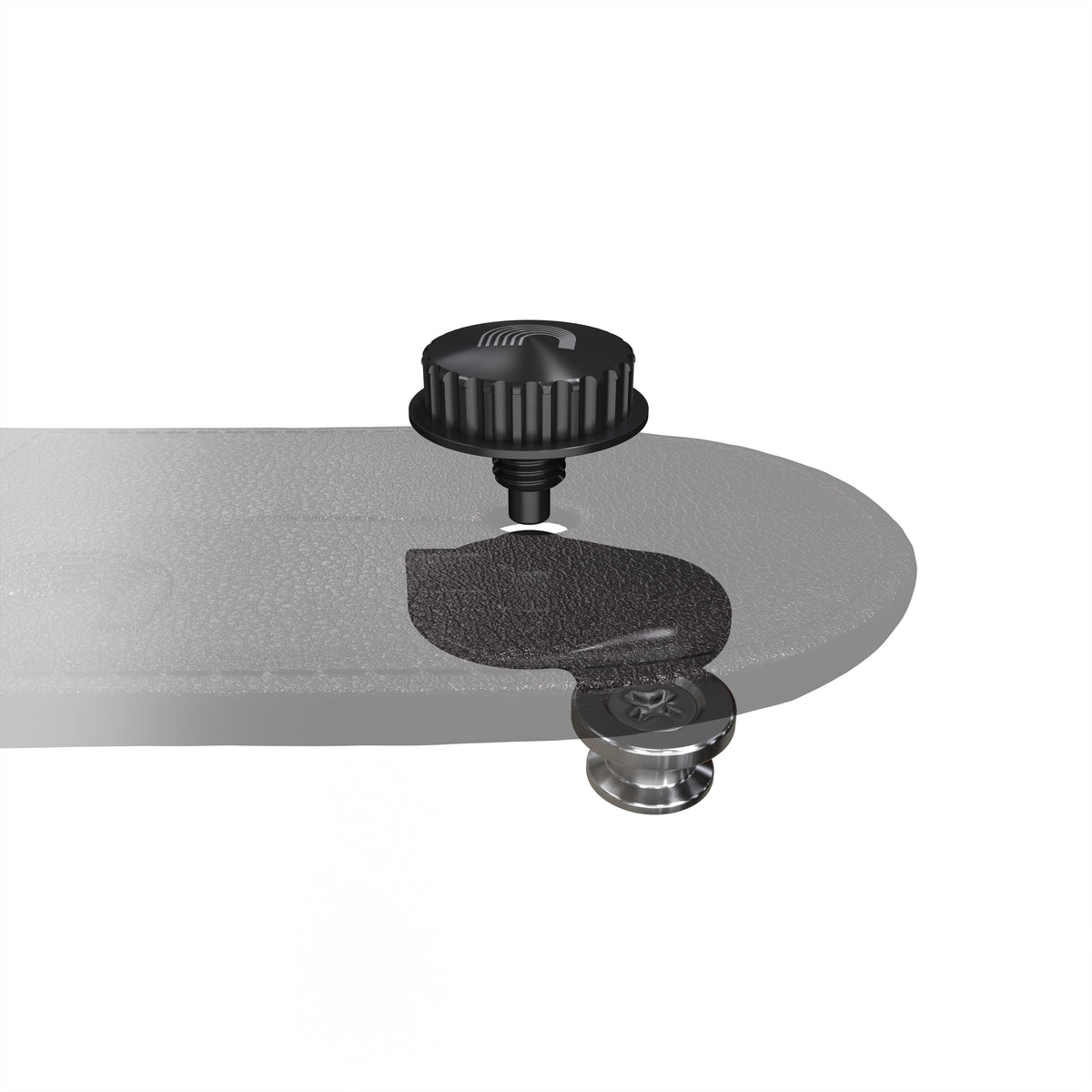 D'Addario Universal Strap Lock System nickel, hardware detail