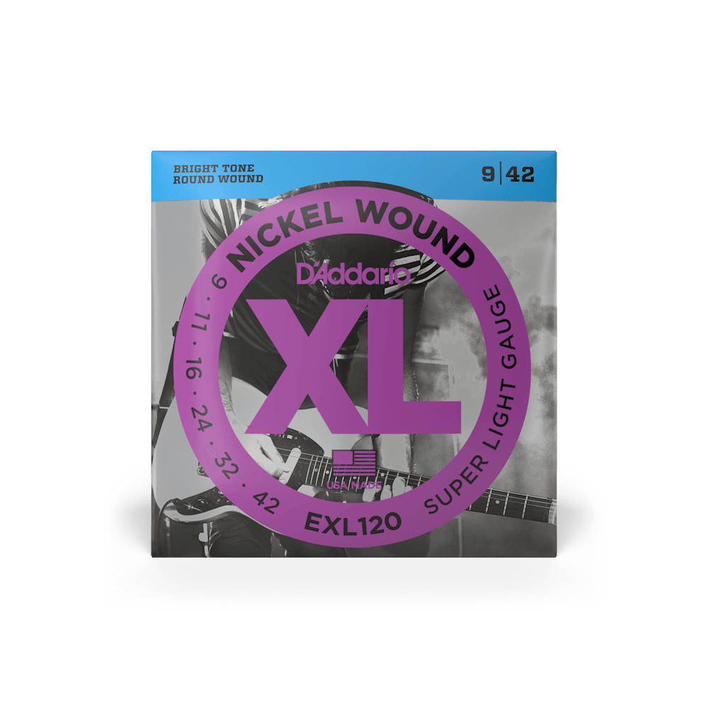 D'Addario EXL120 Nickel Wound, Super Light, 9-42